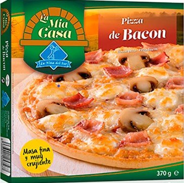 Pizza Bacon Mia Casa 370g. PACK 6 UNIDADES