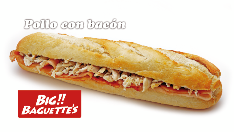 Baguette de Pollo con Bacon. 6 Uds. - PIZZAS / BOCAPIZZAS / BAGUETTES -  Tienda - Ártica Congelados