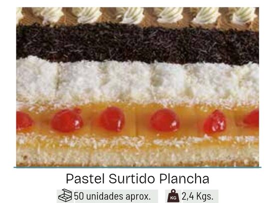 Pastel Surtido Plancha