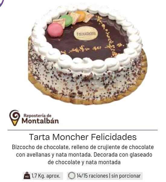 Tarta moncher felicidades 