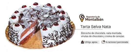 Tarta selva nata