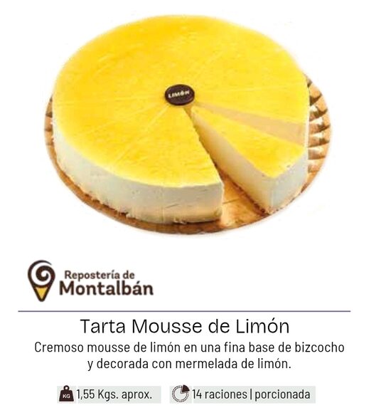 Tarta mousse de limón 