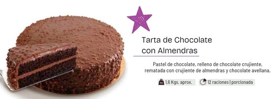 Tarta de chocolate con almendras 