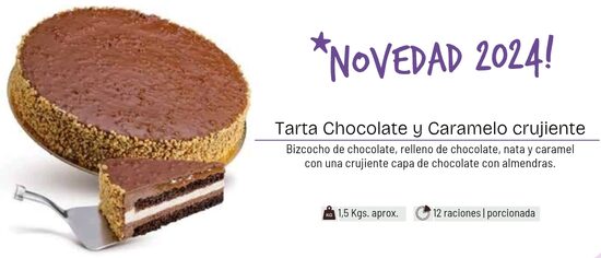Tarta de chocolate y caramelo crujiente 