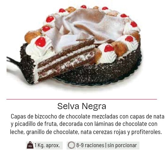 Tarta Selva Negra Benjamina 
