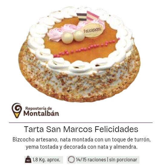 Tarta San Marcos felicidades 