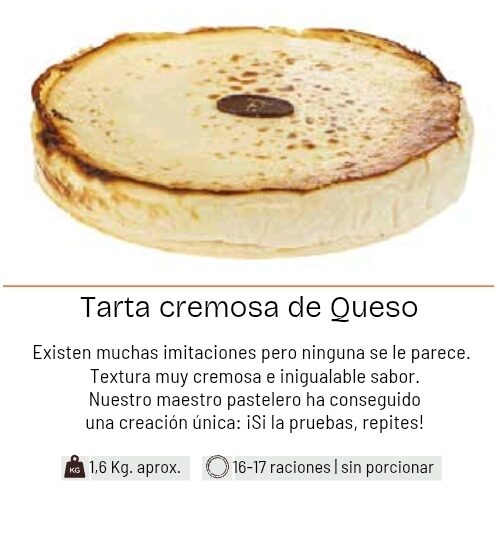 Tarta cremosa de queso