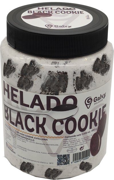 Tarro Helado Black Cookie. 1 L